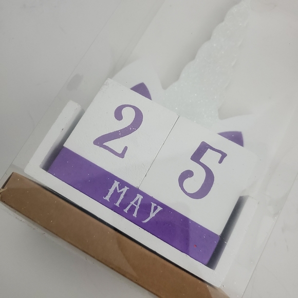 Unicorn Purple Perpetual Calendar Decor - Picture 4 of 5